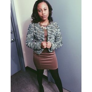 Blue Tan and Silver Tweed Blazer